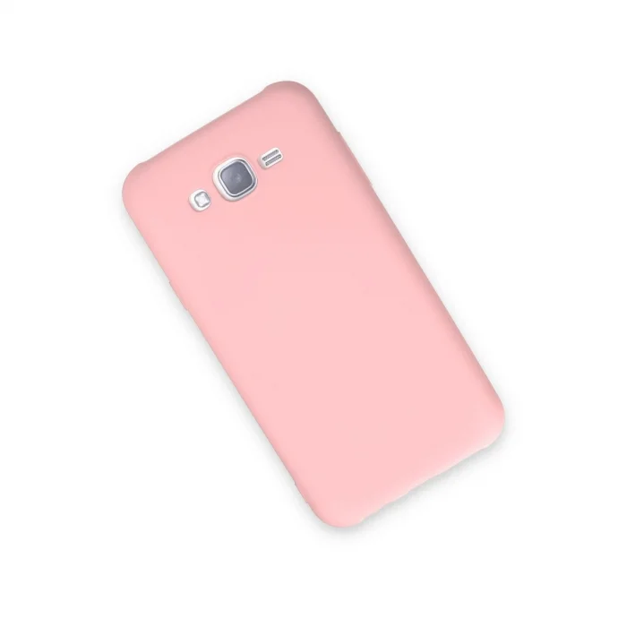 BUĞZ Samsung Galaxy J7 Kılıf Nano İçi Kadife Silikon - Pudra