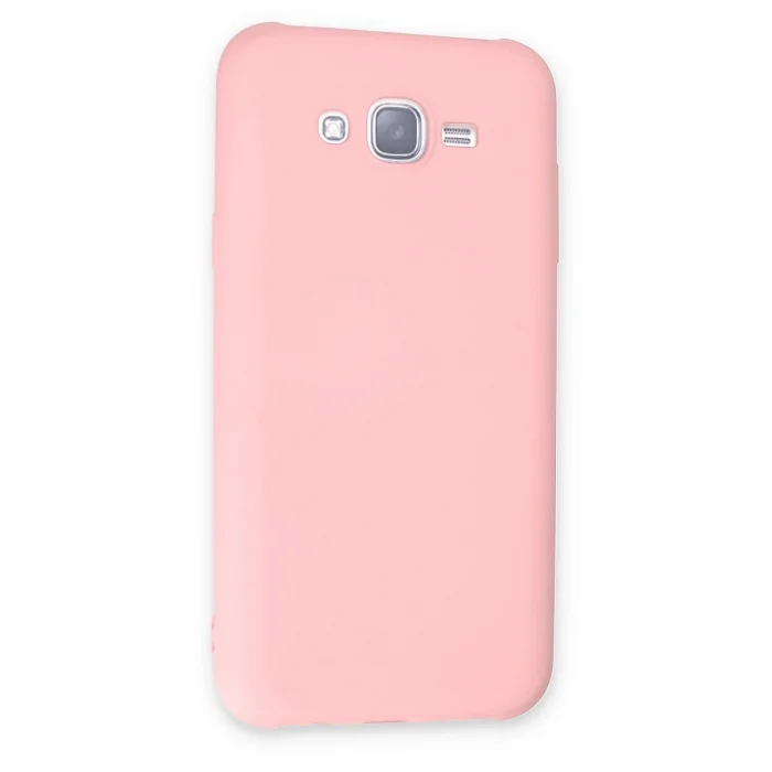 BUĞZ Samsung Galaxy J7 Kılıf Nano İçi Kadife Silikon - Pudra