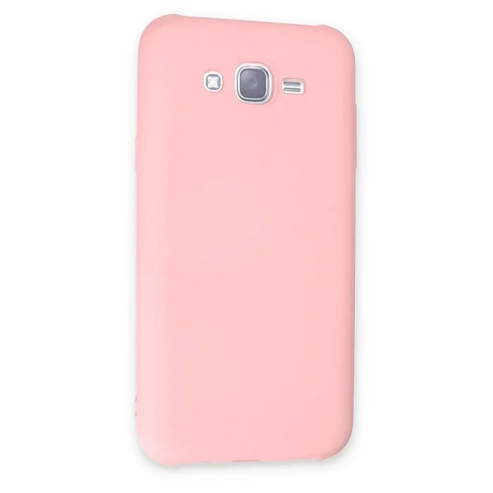 BUĞZ Samsung Galaxy J7 Kılıf Nano İçi Kadife Silikon - Pudra