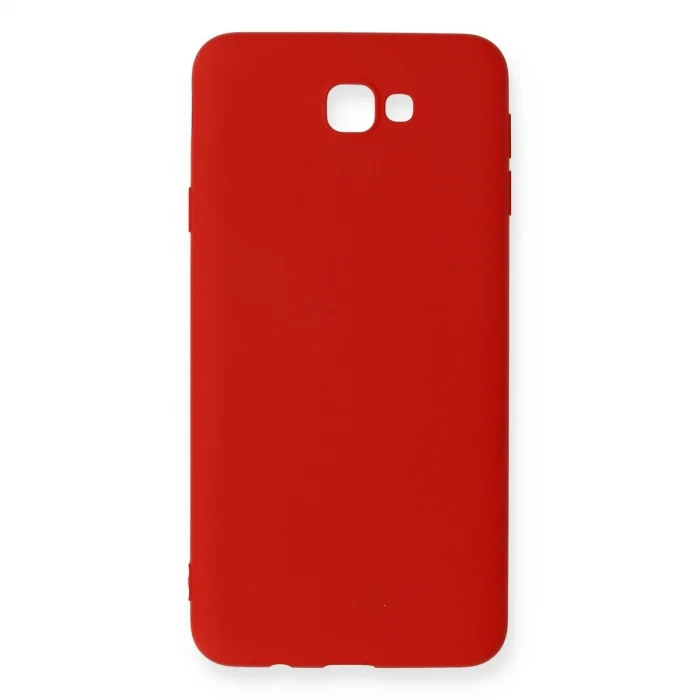 BUĞZ Samsung Galaxy J7 Prime Kılıf Nano İçi Kadife Silikon - Kırmızı