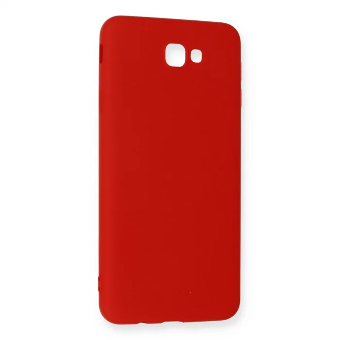 BUĞZ Samsung Galaxy J7 Prime Kılıf Nano İçi Kadife Silikon - Kırmızı