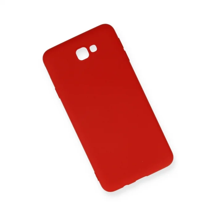 BUĞZ Samsung Galaxy J7 Prime Kılıf Nano İçi Kadife Silikon - Kırmızı