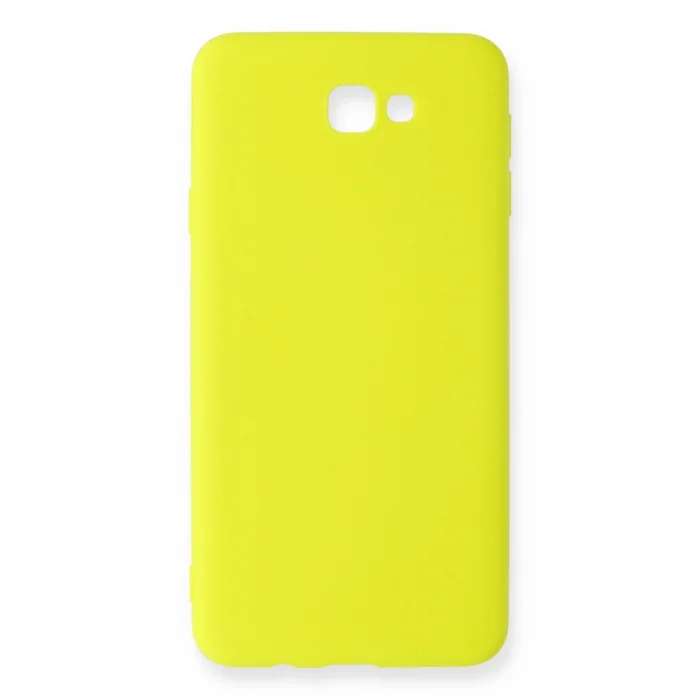 BUĞZ Samsung Galaxy J7 Prime Kılıf Nano İçi Kadife Silikon - Sarı