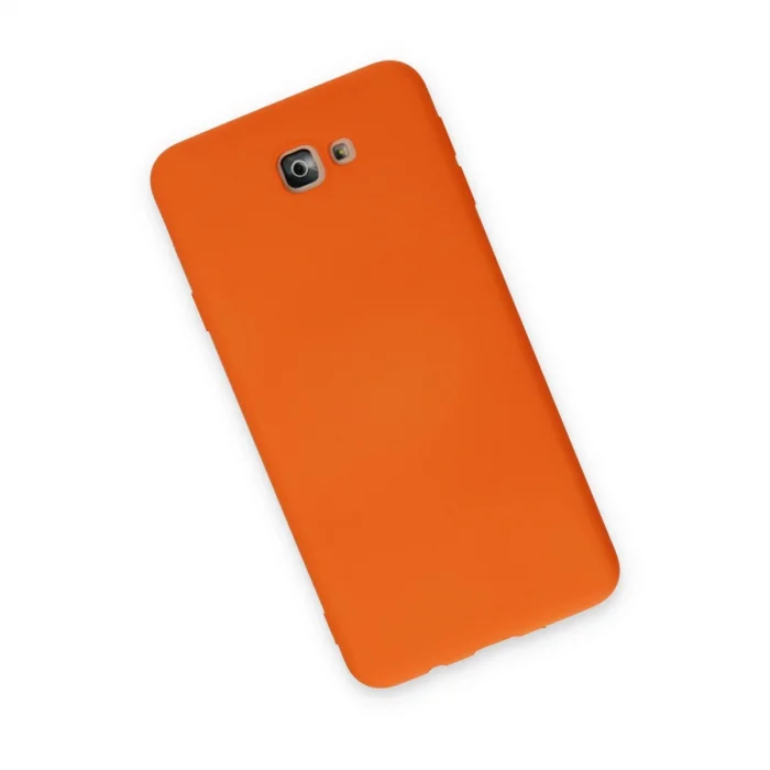 BUĞZ Samsung Galaxy J7 Prime Kılıf Nano İçi Kadife Silikon - Turuncu