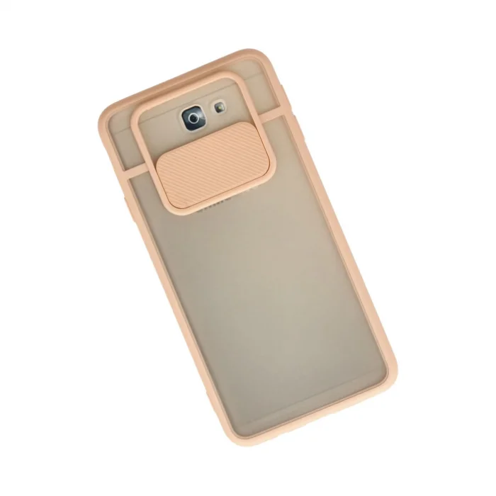 BUĞZ Samsung Galaxy J7 Prime Kılıf Palm Buzlu Kamera Sürgülü Silikon - Pembe