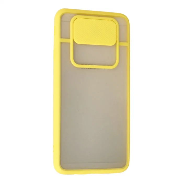 BUĞZ Samsung Galaxy J7 Prime Kılıf Palm Buzlu Kamera Sürgülü Silikon - Sarı