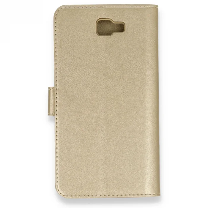 BUĞZ Samsung Galaxy J7 Prime Kılıf Trend S Plus Kapaklı Kılıf - Gold