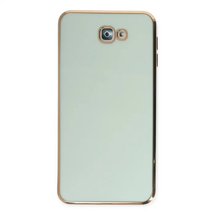 BUĞZ Samsung Galaxy J7 Prime Kılıf Volet Silikon - Açık Yeşil