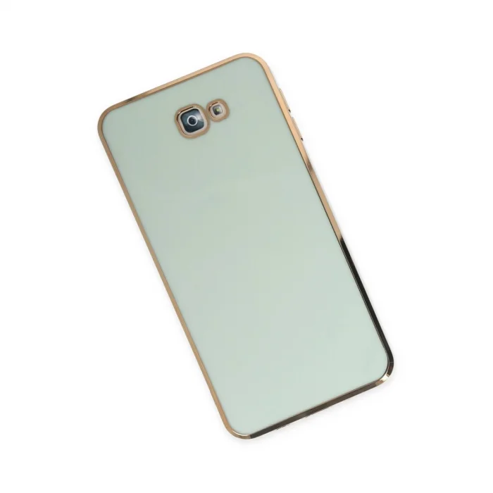 BUĞZ Samsung Galaxy J7 Prime Kılıf Volet Silikon - Açık Yeşil