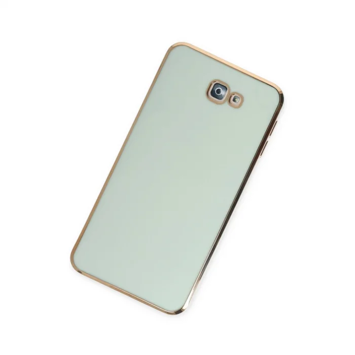 BUĞZ Samsung Galaxy J7 Prime Kılıf Volet Silikon - Açık Yeşil