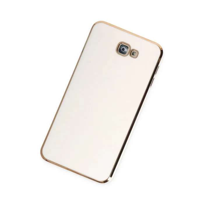 BUĞZ Samsung Galaxy J7 Prime Kılıf Volet Silikon - Beyaz