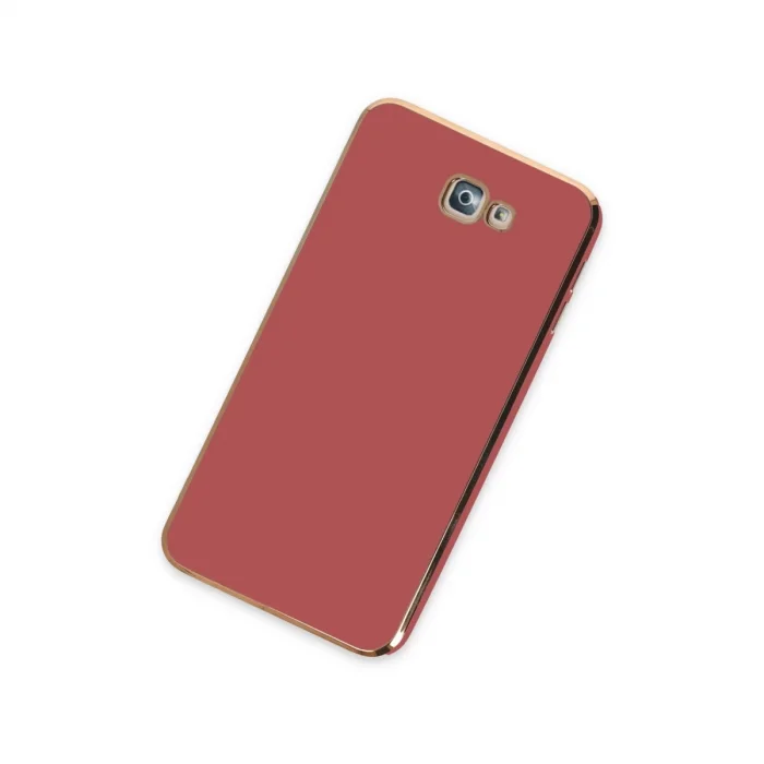 BUĞZ Samsung Galaxy J7 Prime Kılıf Volet Silikon - Kırmızı