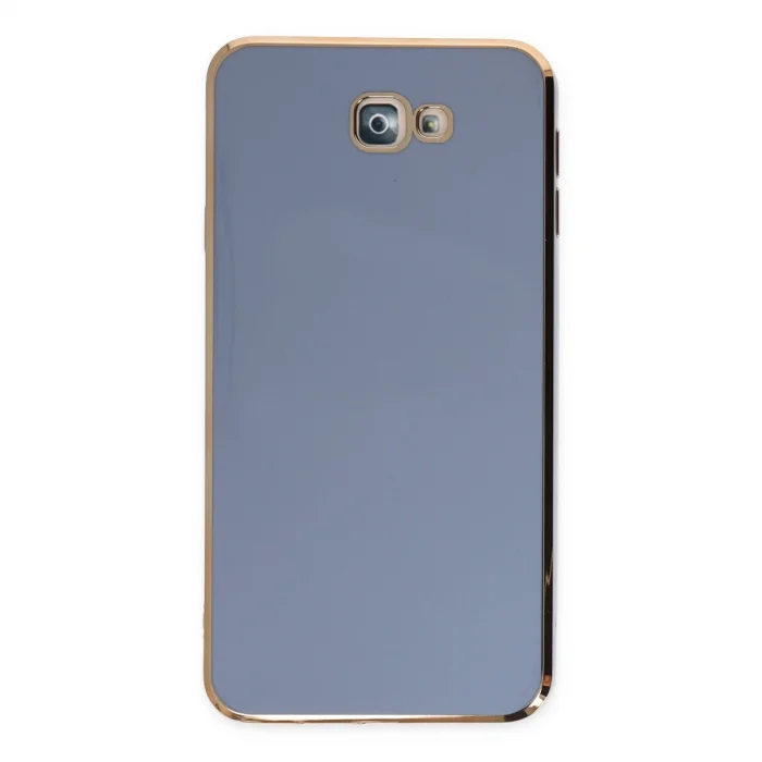 BUĞZ Samsung Galaxy J7 Prime Kılıf Volet Silikon - Mavi