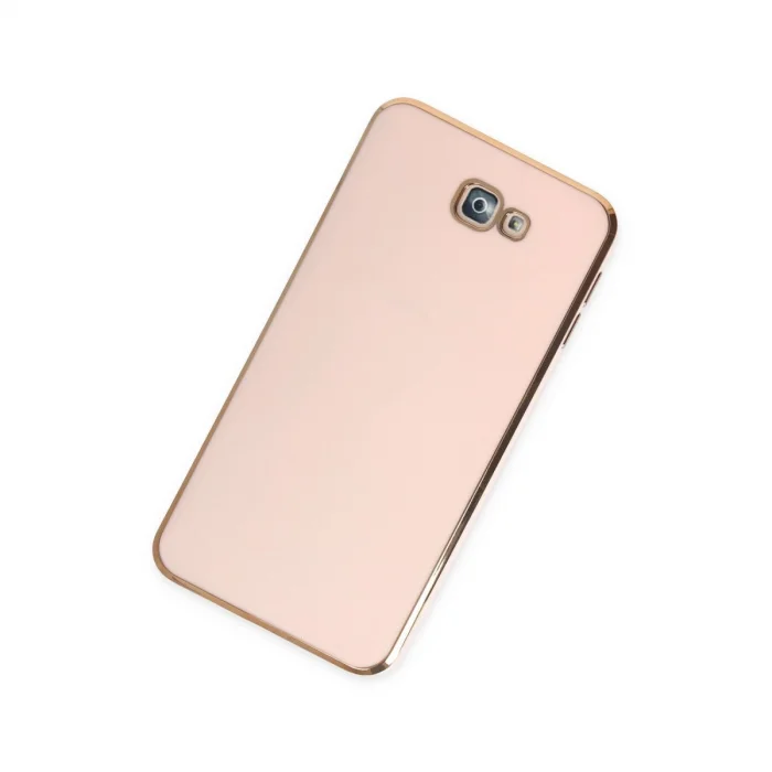 BUĞZ Samsung Galaxy J7 Prime Kılıf Volet Silikon - Pembe