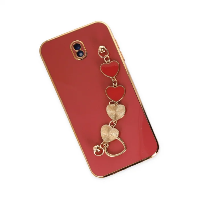 BUĞZ Samsung Galaxy J7 Pro / J730 Kılıf Esila Silikon - Kırmızı