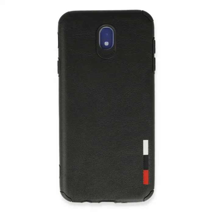 BUĞZ Samsung Galaxy J7 Pro / J730 Kılıf Loop Deri Silikon - Siyah