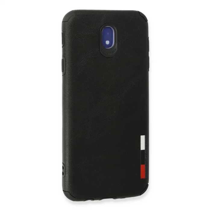 BUĞZ Samsung Galaxy J7 Pro / J730 Kılıf Loop Deri Silikon - Siyah