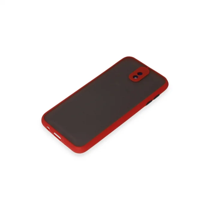 BUĞZ Samsung Galaxy J7 Pro / J730 Kılıf Montreal Silikon Kapak - Kırmızı