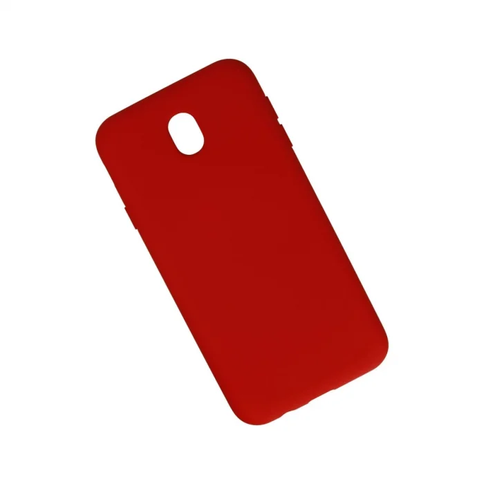 BUĞZ Samsung Galaxy J7 Pro / J730 Kılıf Nano İçi Kadife Silikon - Kırmızı