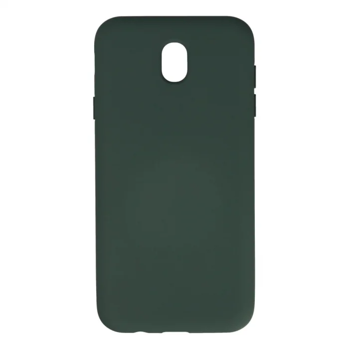 BUĞZ Samsung Galaxy J7 Pro / J730 Kılıf Nano İçi Kadife Silikon - Koyu Yeşil