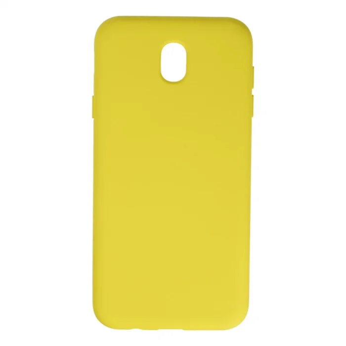 BUĞZ Samsung Galaxy J7 Pro / J730 Kılıf Nano İçi Kadife Silikon - Sarı