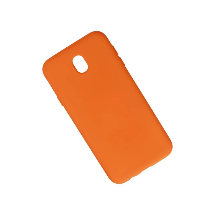 BUĞZ Samsung Galaxy J7 Pro / J730 Kılıf Nano İçi Kadife Silikon - Turuncu