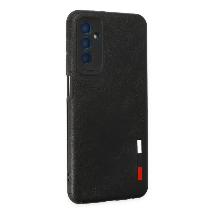 BUĞZ Samsung Galaxy M13 Kılıf Loop Deri Silikon - Siyah