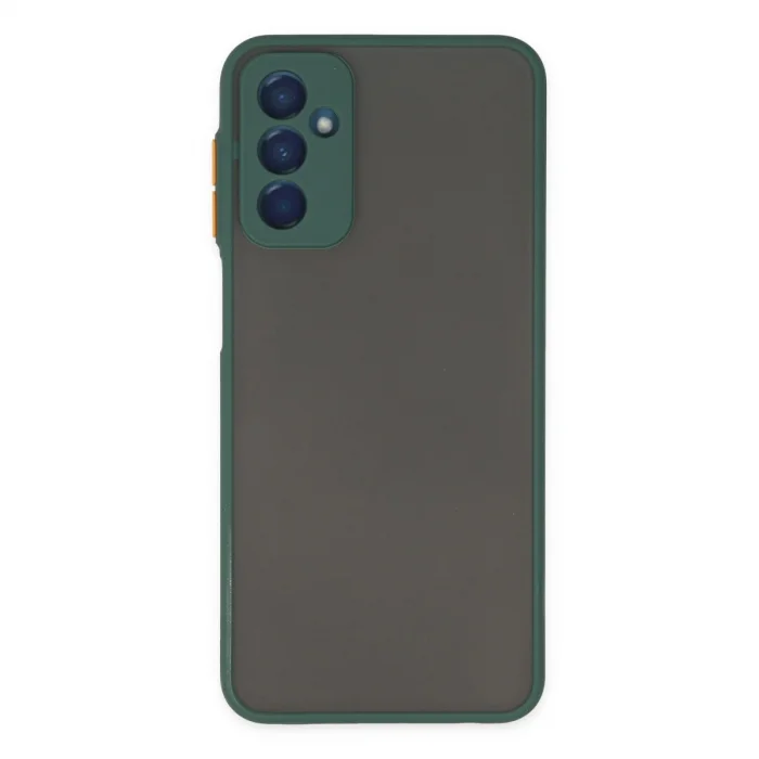 BUĞZ Samsung Galaxy M13 Kılıf Montreal Silikon Kapak - Yeşil