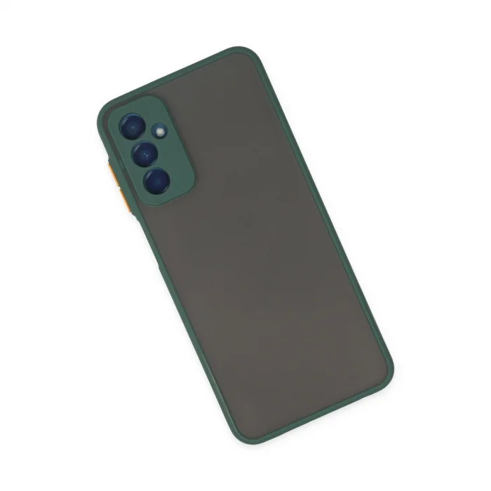 BUĞZ Samsung Galaxy M13 Kılıf Montreal Silikon Kapak - Yeşil