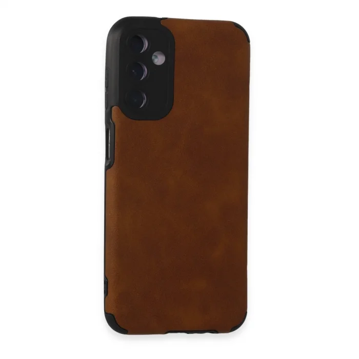 BUĞZ Samsung Galaxy M14 5g Kılıf Loop Deri Silikon - Kahverengi