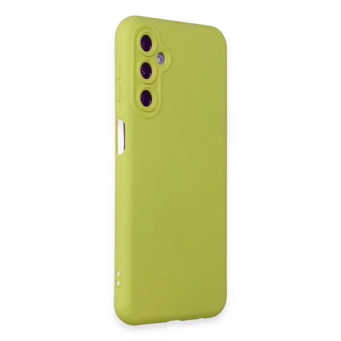 BUĞZ Samsung Galaxy M14 5g Kılıf Nano İçi Kadife Silikon - Sarı