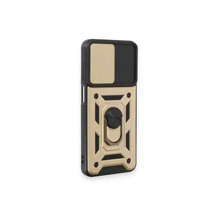 BUĞZ Samsung Galaxy M14 5g Kılıf Pars Lens Yüzüklü Silikon - Gold