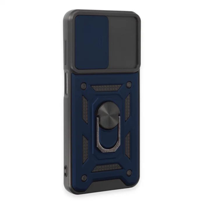 BUĞZ Samsung Galaxy M14 5g Kılıf Pars Lens Yüzüklü Silikon - Lacivert