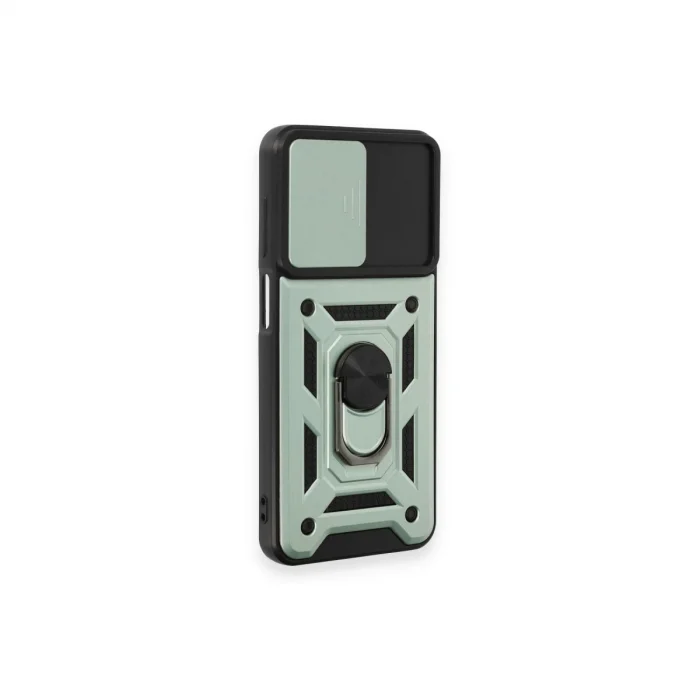 BUĞZ Samsung Galaxy M14 5g Kılıf Pars Lens Yüzüklü Silikon - Yeşil