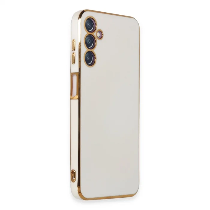 BUĞZ Samsung Galaxy M14 5g Kılıf Volet Silikon - Beyaz