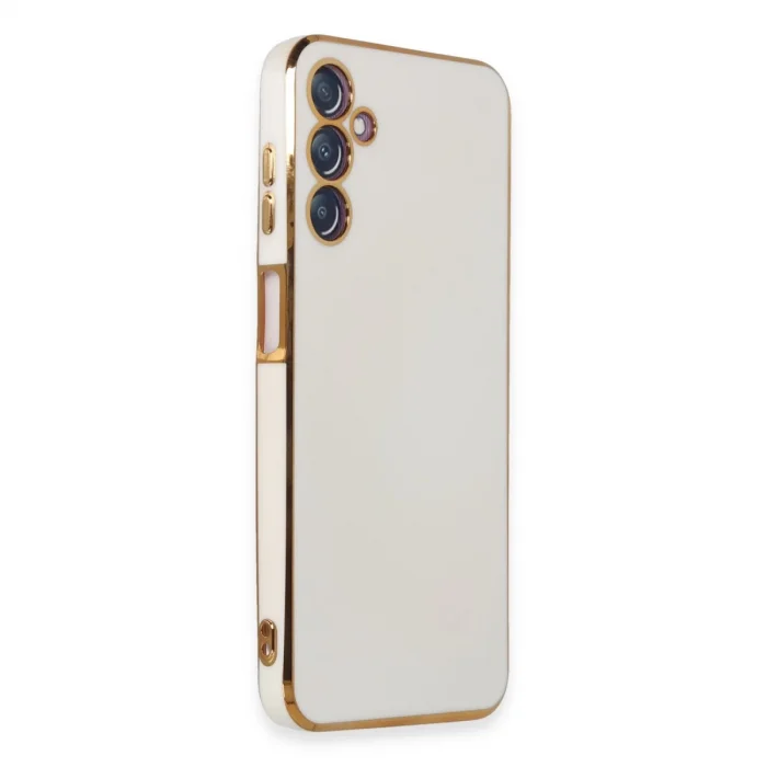 BUĞZ Samsung Galaxy M14 5g Kılıf Volet Silikon - Beyaz