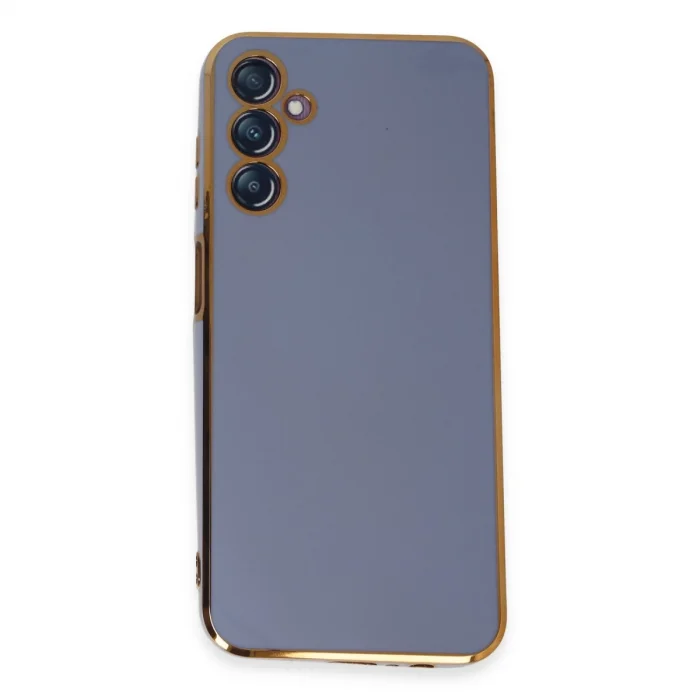 BUĞZ Samsung Galaxy M14 5g Kılıf Volet Silikon - Mavi