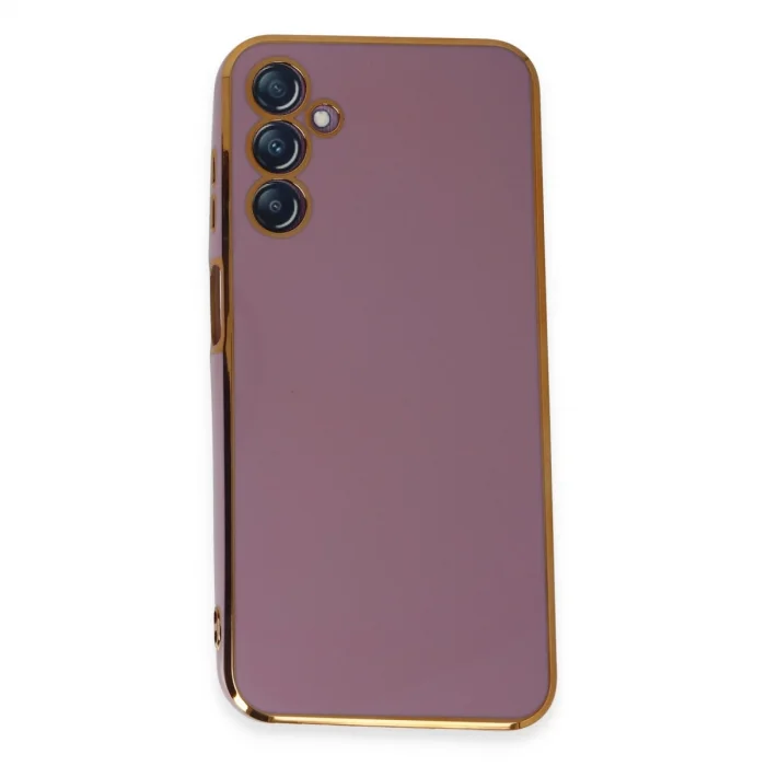 BUĞZ Samsung Galaxy M14 5g Kılıf Volet Silikon - Mor