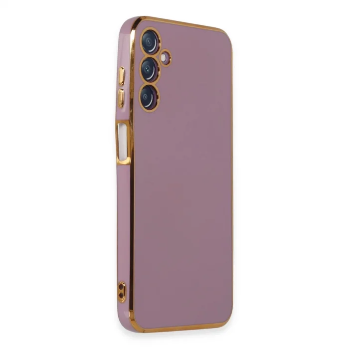 BUĞZ Samsung Galaxy M14 5g Kılıf Volet Silikon - Mor