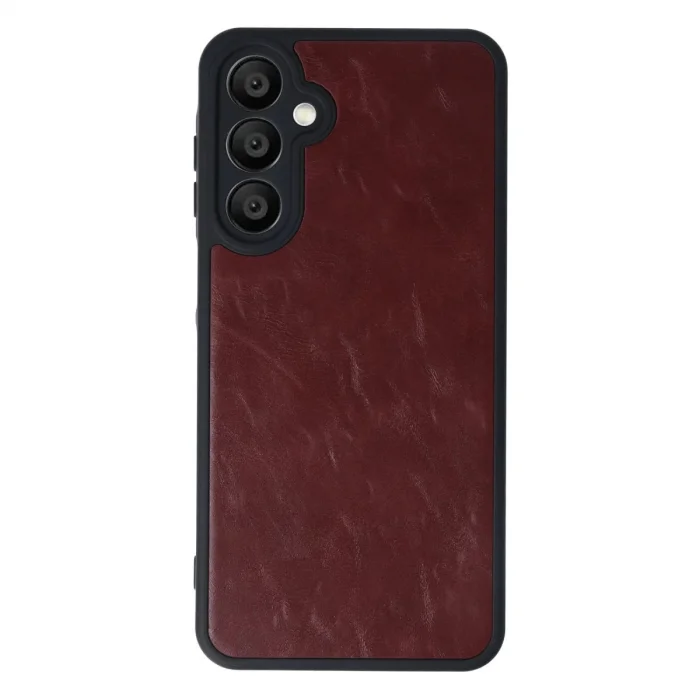 BUĞZ Samsung Galaxy M15 Kılıf Aras Deri Kapak - Bordo