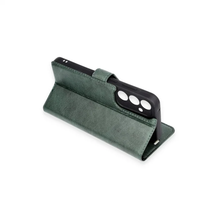 BUĞZ Samsung Galaxy M15 Kılıf Trend S Plus Kapaklı Kılıf - Yeşil