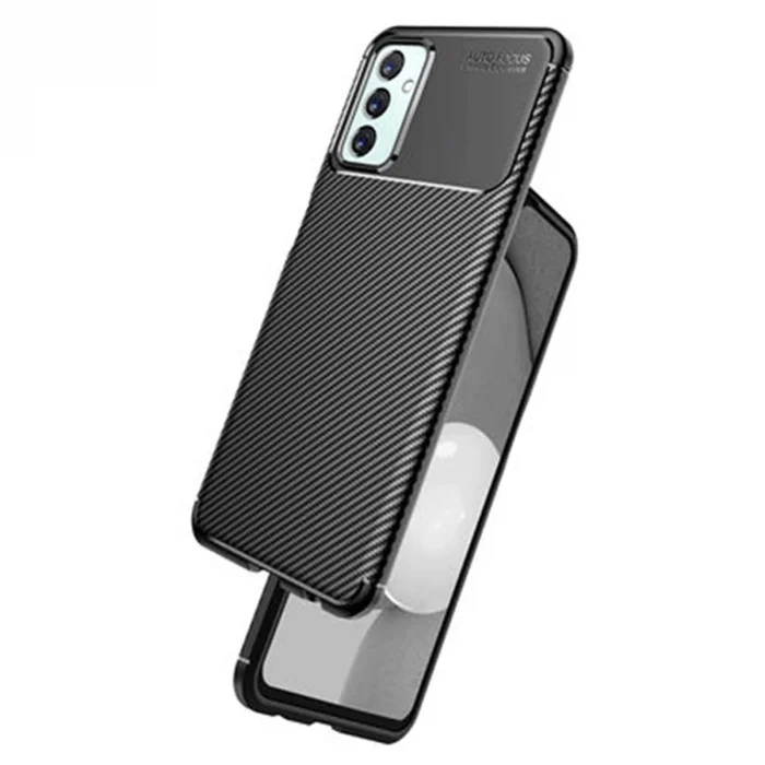 BUĞZ Samsung Galaxy M23 Kılıf Auto Focus Karbon Kapak - Siyah