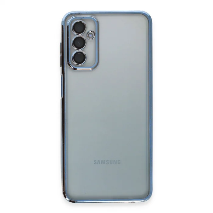 BUĞZ Samsung Galaxy M23 Kılıf Razer Lensli Silikon - Açık Mavi