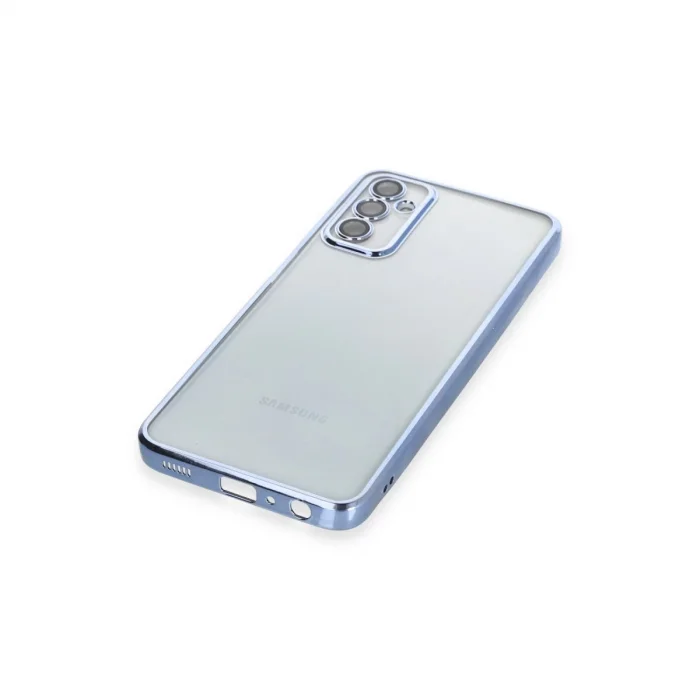 BUĞZ Samsung Galaxy M23 Kılıf Razer Lensli Silikon - Açık Mavi