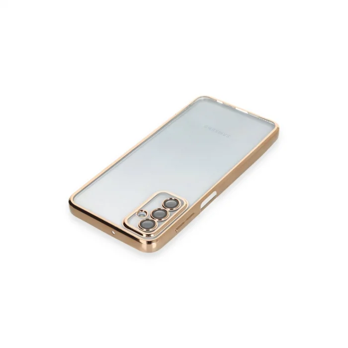 BUĞZ Samsung Galaxy M23 Kılıf Razer Lensli Silikon - Gold