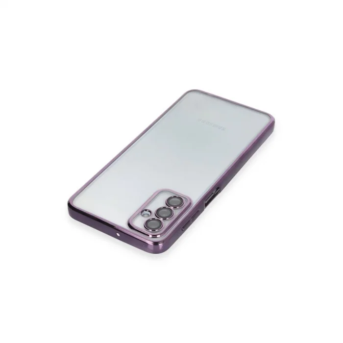 BUĞZ Samsung Galaxy M23 Kılıf Razer Lensli Silikon - Mor