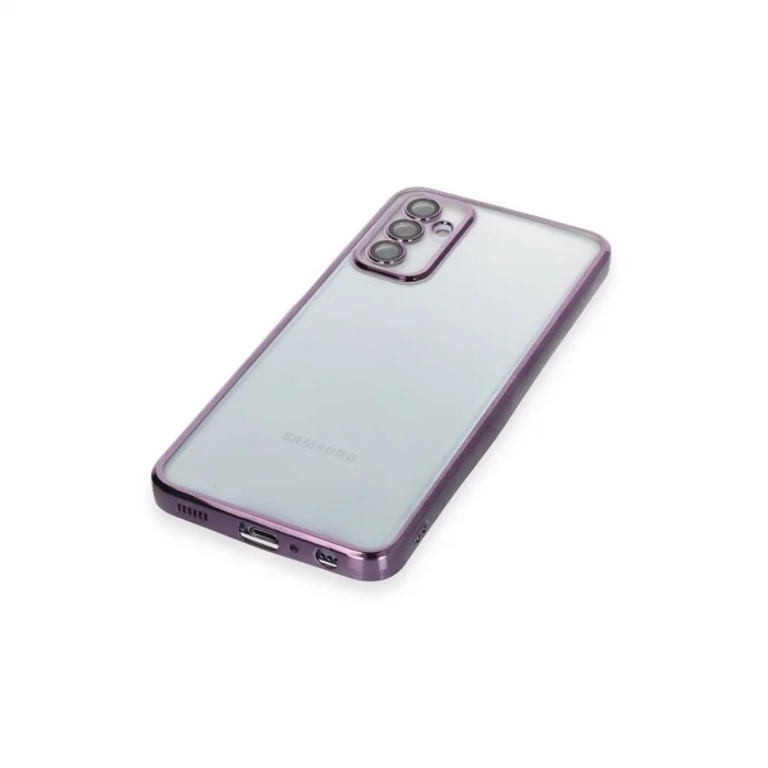 BUĞZ Samsung Galaxy M23 Kılıf Razer Lensli Silikon - Mor