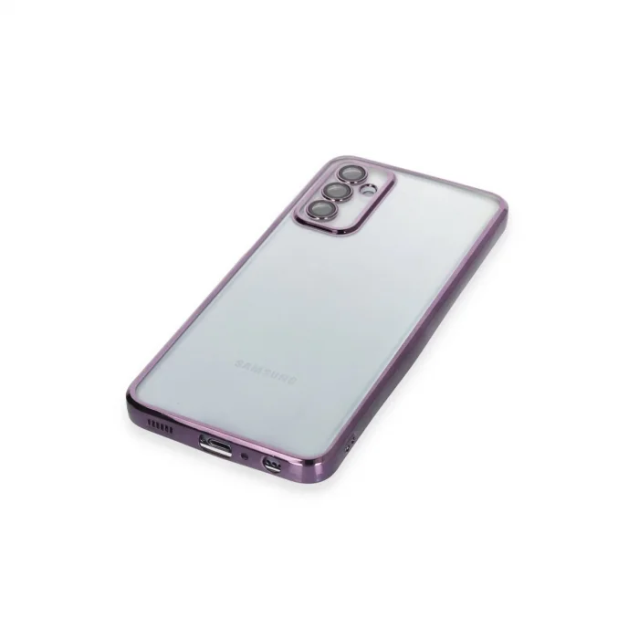 BUĞZ Samsung Galaxy M23 Kılıf Razer Lensli Silikon - Mor