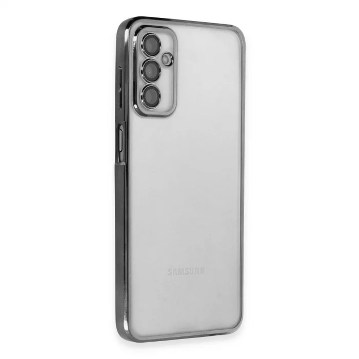 BUĞZ Samsung Galaxy M23 Kılıf Razer Lensli Silikon - Siyah