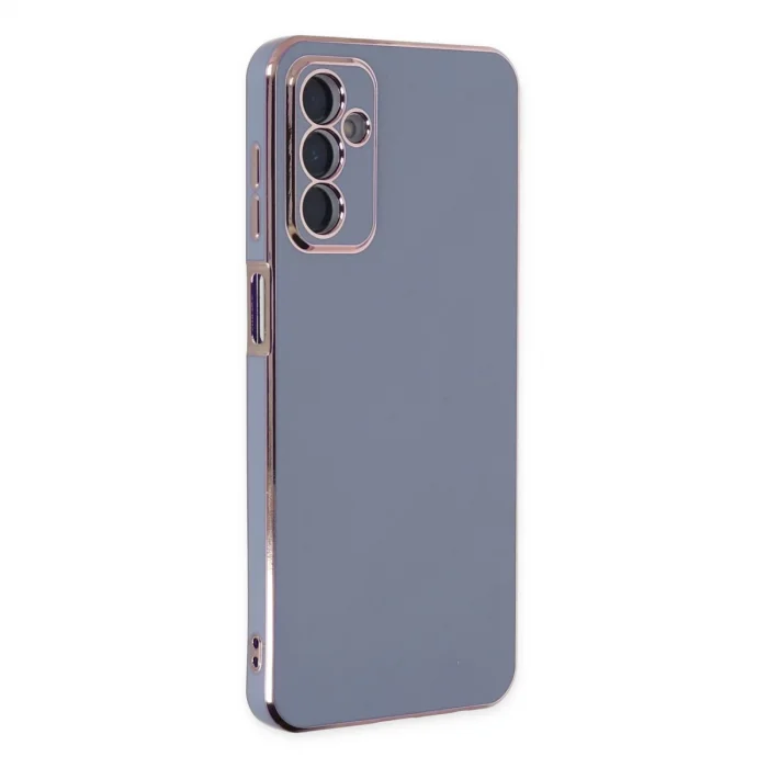 BUĞZ Samsung Galaxy M23 Kılıf Volet Silikon - Mavi